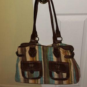 Striped purse